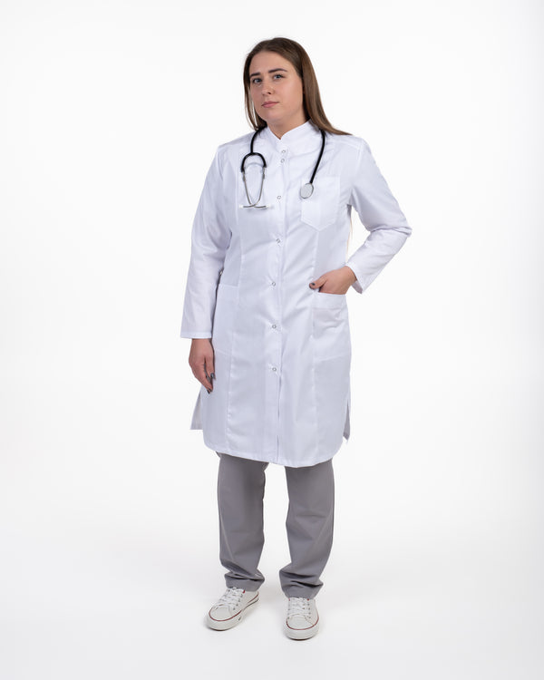 Medicininis moteriškas chalatas